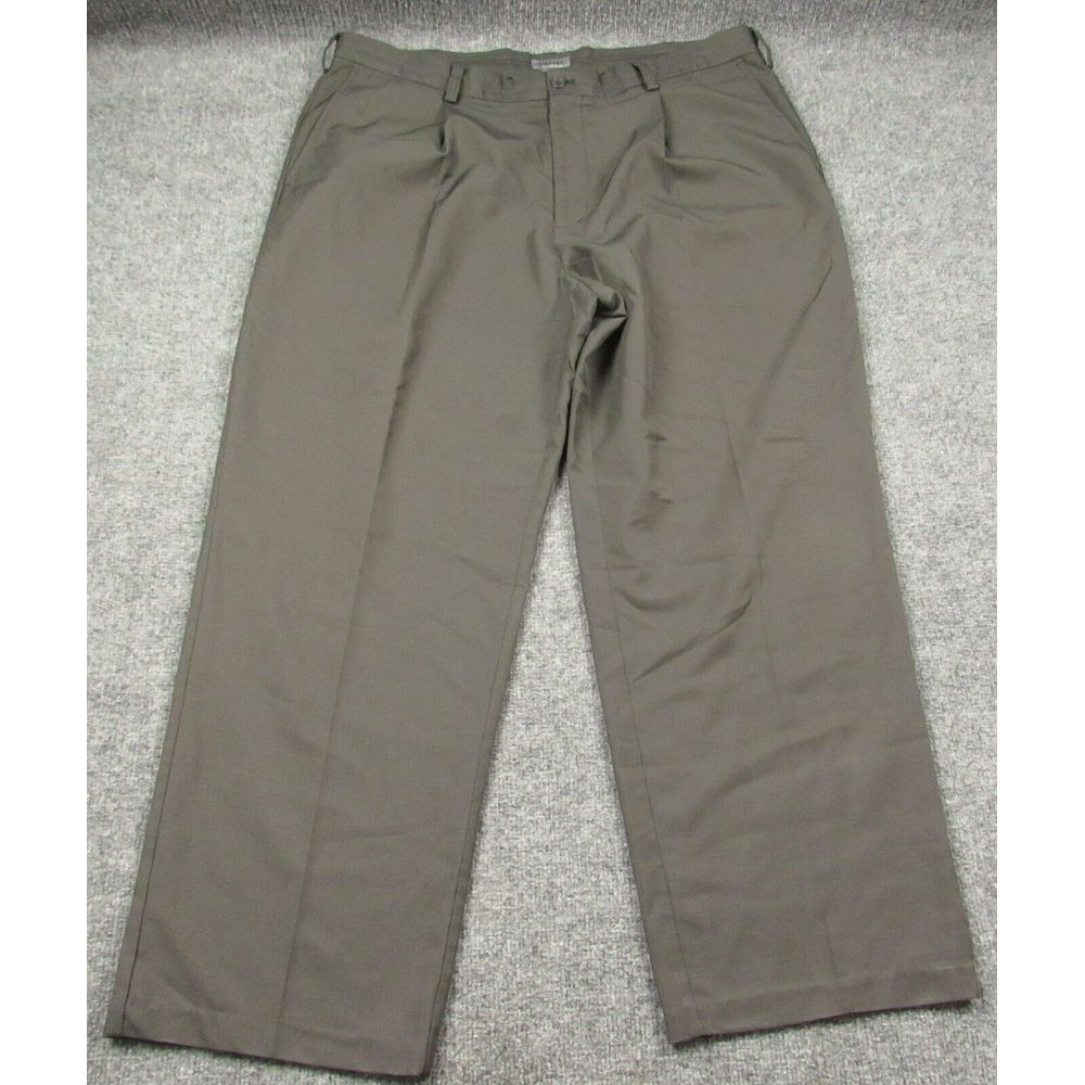 Izod XFG Pants Mens 40x29 Grey Performance Straight Fit Sun Protection Pleated
